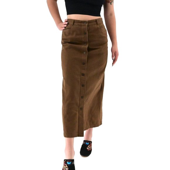 TOMMY HILFIGER Vintage Denim Maxi Skirt #BS11 - Picture 3 of 13